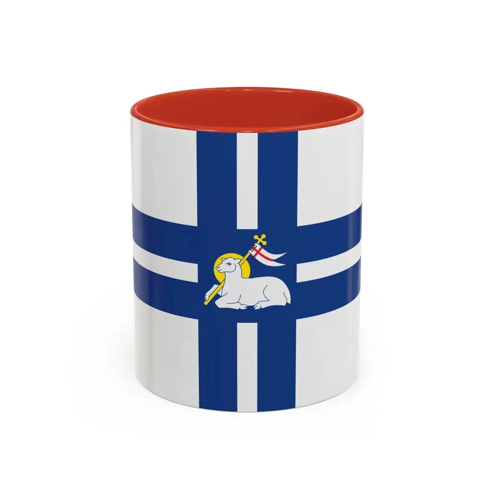 Flag of Preston UK - Accent Coffee Mug 11oz Red - Go Mug Yourself