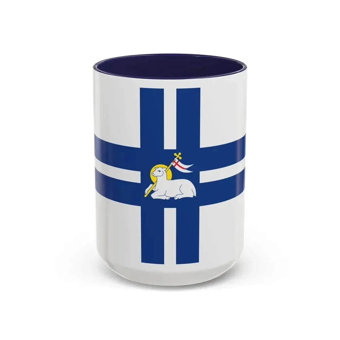Flag of Preston UK - Accent Coffee Mug 15oz Navy - Go Mug Yourself