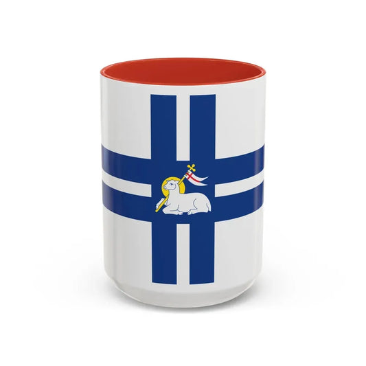 Flag of Preston UK - Accent Coffee Mug 15oz Red - Go Mug Yourself