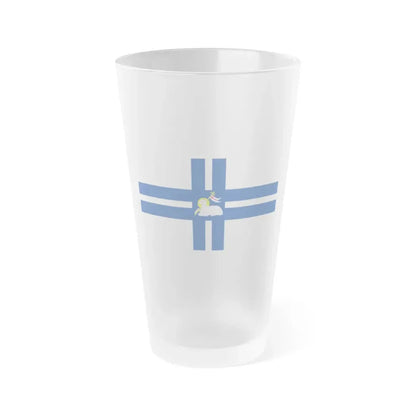 Flag of Preston UK - Frosted Pint Glass 16oz 16oz Frosted - Go Mug Yourself