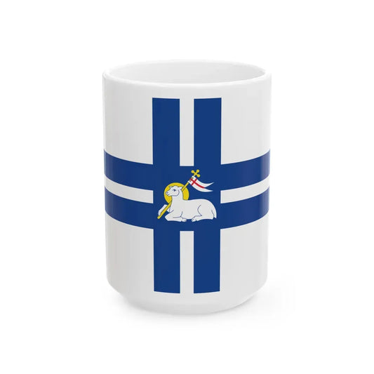 Flag of Preston UK - White Coffee Mug 15oz - Go Mug Yourself