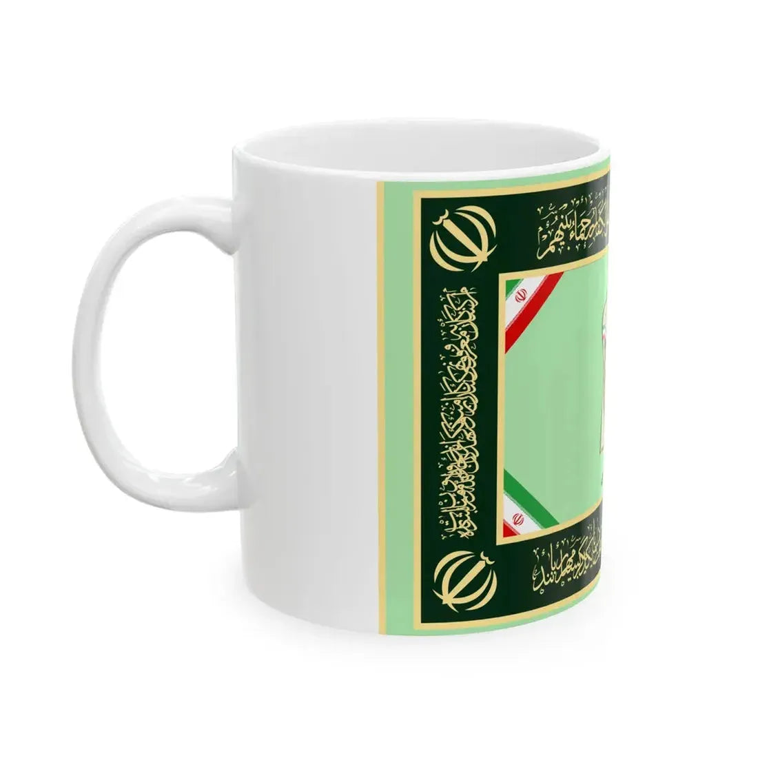 Flag of Prevention Police of Islamic Republic of Iran (Iran) White Coffee Mug - Go Mug Yourself