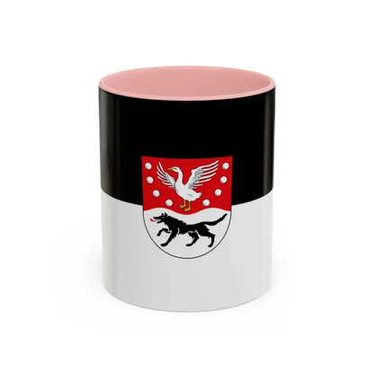 Flag of Prignitz Germany - Accent Coffee Mug 11oz Pink - Go Mug Yourself