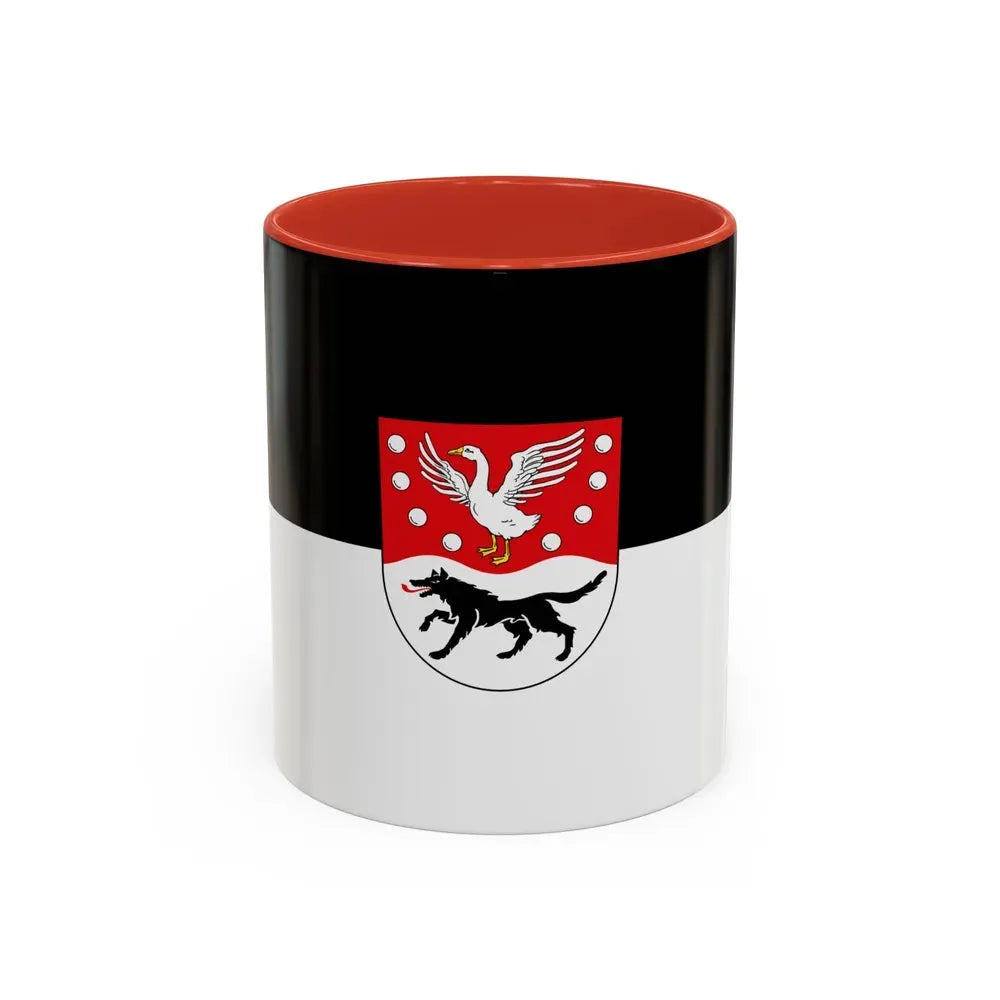 Flag of Prignitz Germany - Accent Coffee Mug 11oz Red - Go Mug Yourself
