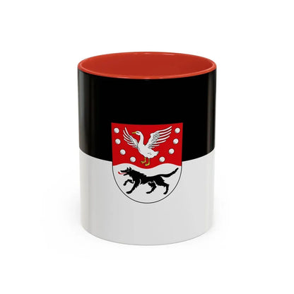 Flag of Prignitz Germany - Accent Coffee Mug 11oz Red - Go Mug Yourself