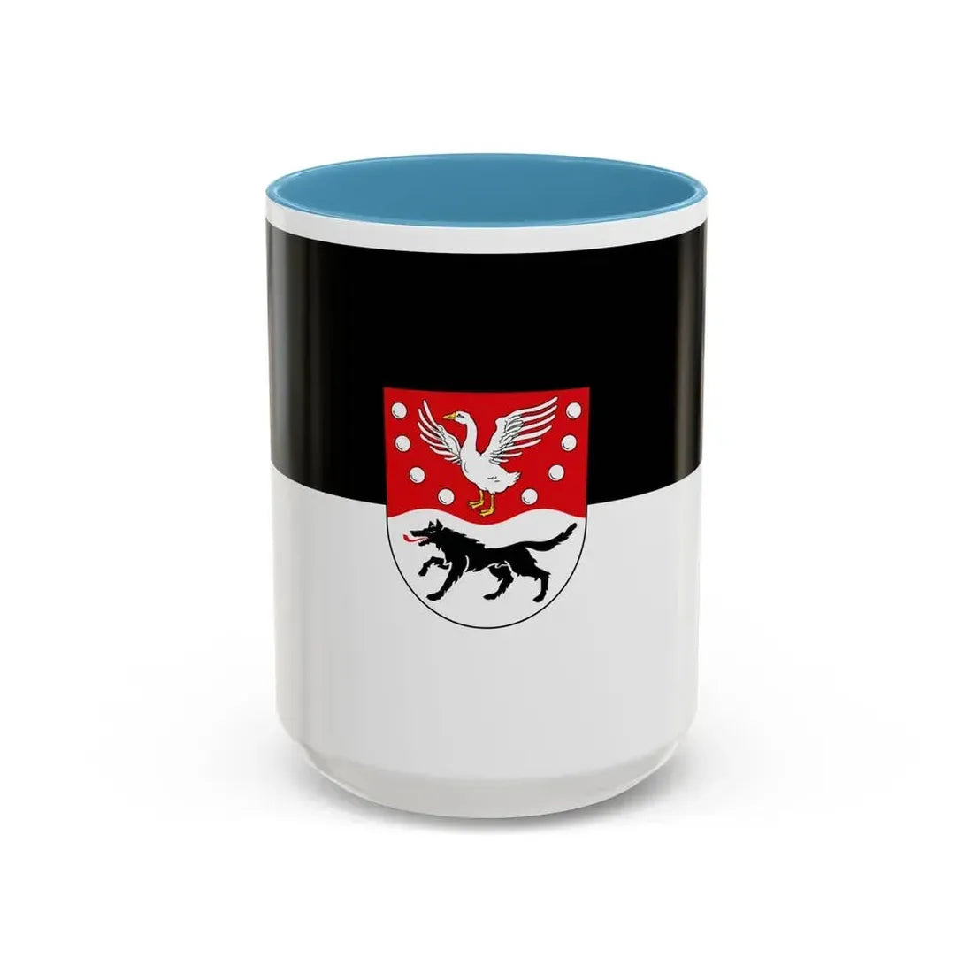 Flag of Prignitz Germany - Accent Coffee Mug 15oz Light Blue - Go Mug Yourself