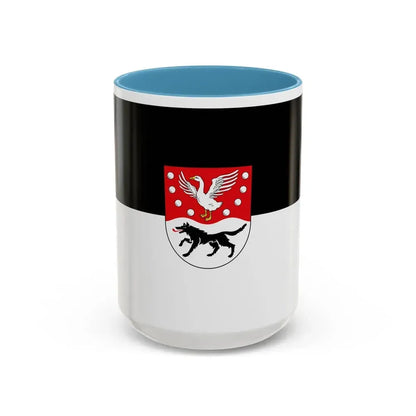 Flag of Prignitz Germany - Accent Coffee Mug 15oz Light Blue - Go Mug Yourself
