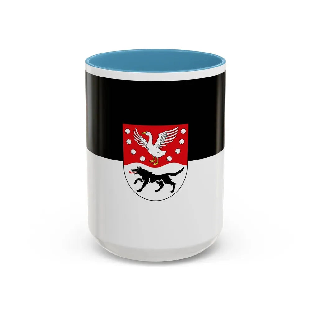Flag of Prignitz Germany - Accent Coffee Mug 15oz Light Blue - Go Mug Yourself