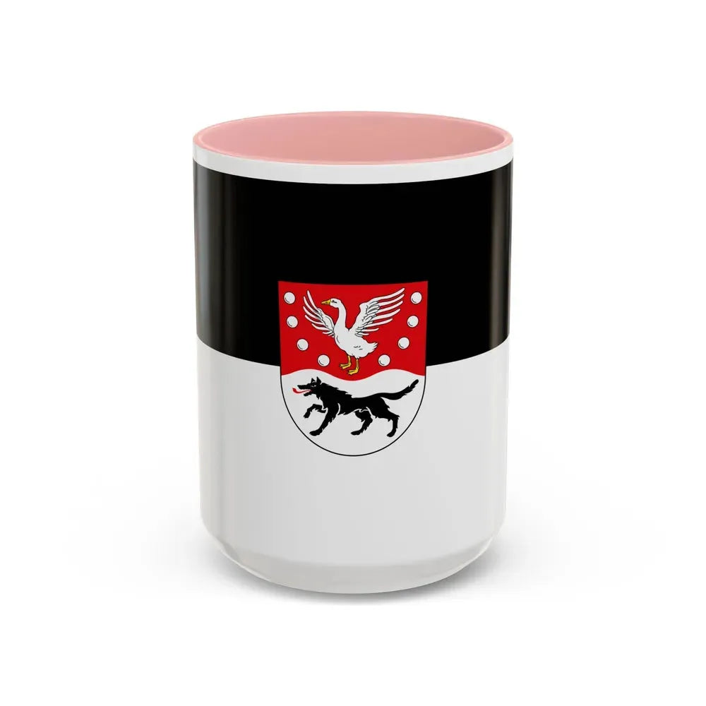 Flag of Prignitz Germany - Accent Coffee Mug 15oz Pink - Go Mug Yourself
