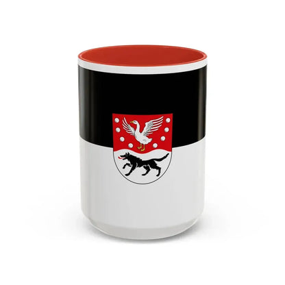 Flag of Prignitz Germany - Accent Coffee Mug 15oz Red - Go Mug Yourself