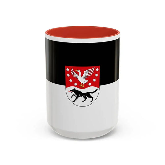 Flag of Prignitz Germany - Accent Coffee Mug 15oz Red - Go Mug Yourself