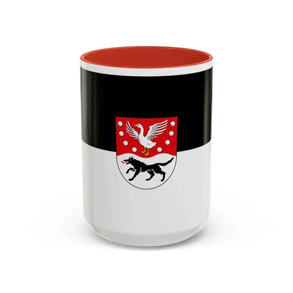 Flag of Prignitz Germany - Accent Coffee Mug 15oz Red - Go Mug Yourself