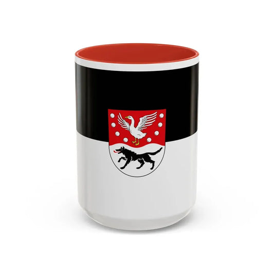 Flag of Prignitz Germany - Accent Coffee Mug 15oz Red - Go Mug Yourself