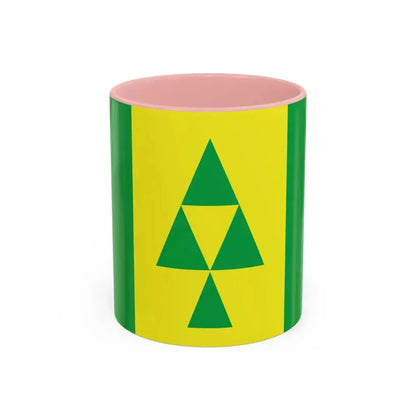 Flag of Prince Albert Saskatchewan Canada - Accent Coffee Mug 11oz Pink - Go Mug Yourself