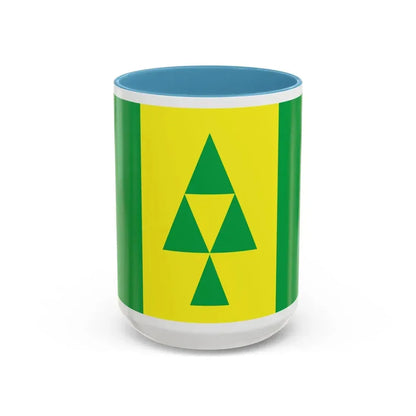 Flag of Prince Albert Saskatchewan Canada - Accent Coffee Mug 15oz Light Blue - Go Mug Yourself