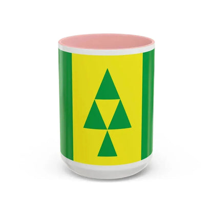 Flag of Prince Albert Saskatchewan Canada - Accent Coffee Mug 15oz Pink - Go Mug Yourself