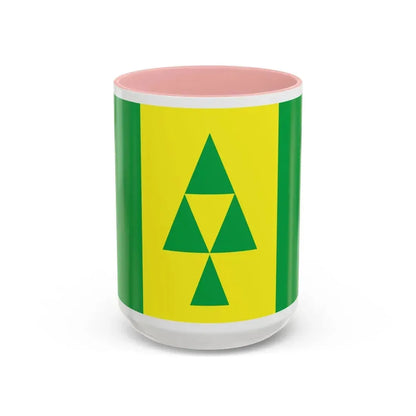 Flag of Prince Albert Saskatchewan Canada - Accent Coffee Mug 15oz Pink - Go Mug Yourself