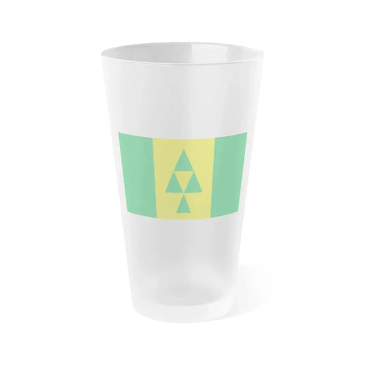 Flag of Prince Albert Saskatchewan Canada - Frosted Pint Glass 16oz 16oz Frosted - Go Mug Yourself