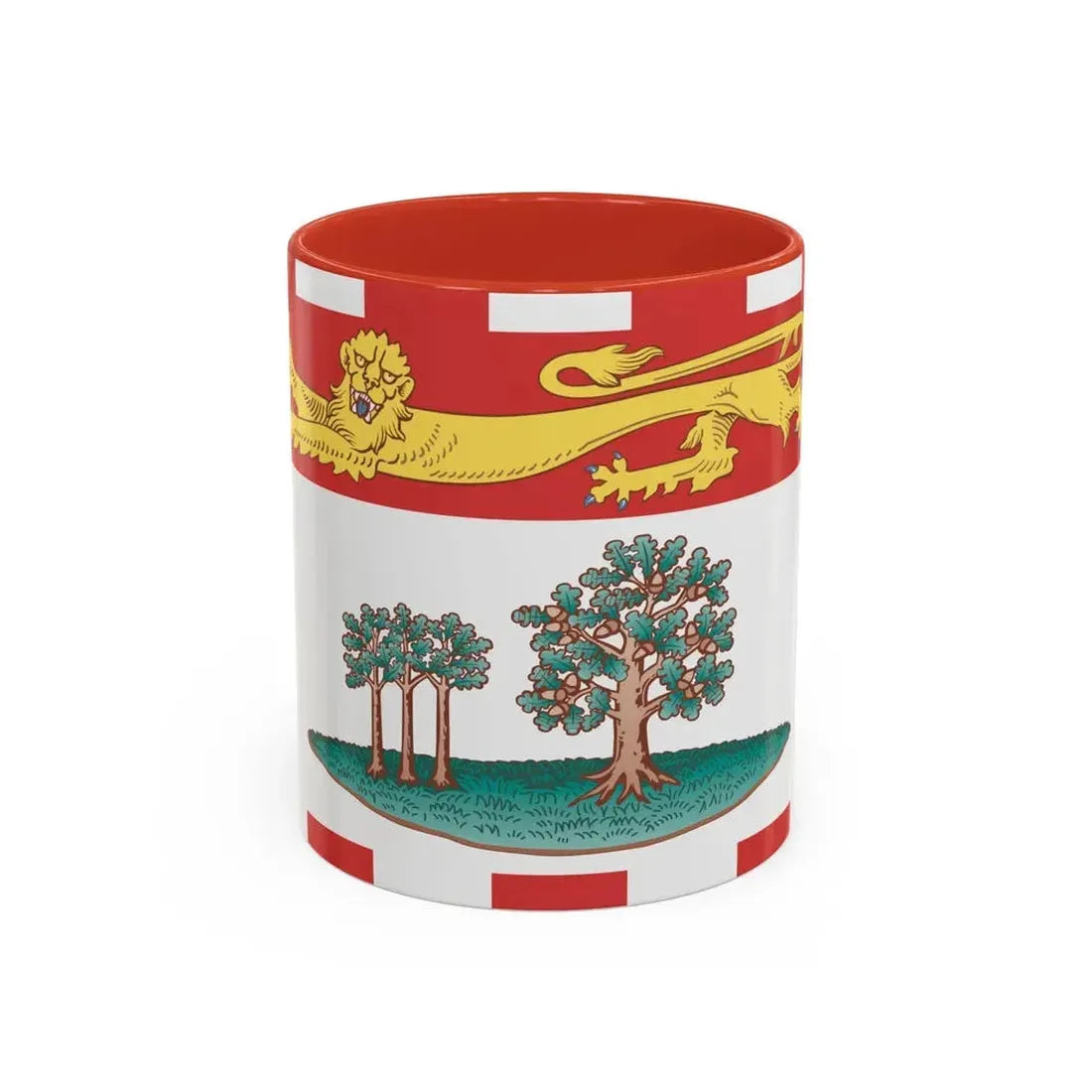 Flag of Prince Edward Island Canada - Accent Coffee Mug 11oz Red - Go Mug Yourself