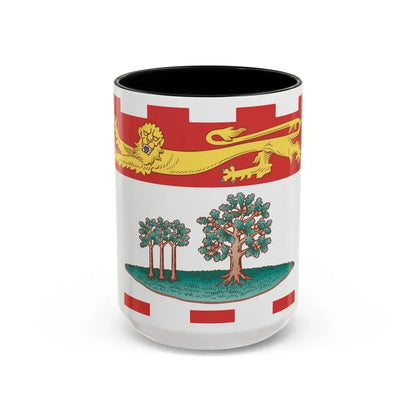 Flag of Prince Edward Island Canada - Accent Coffee Mug 15oz Black - Go Mug Yourself