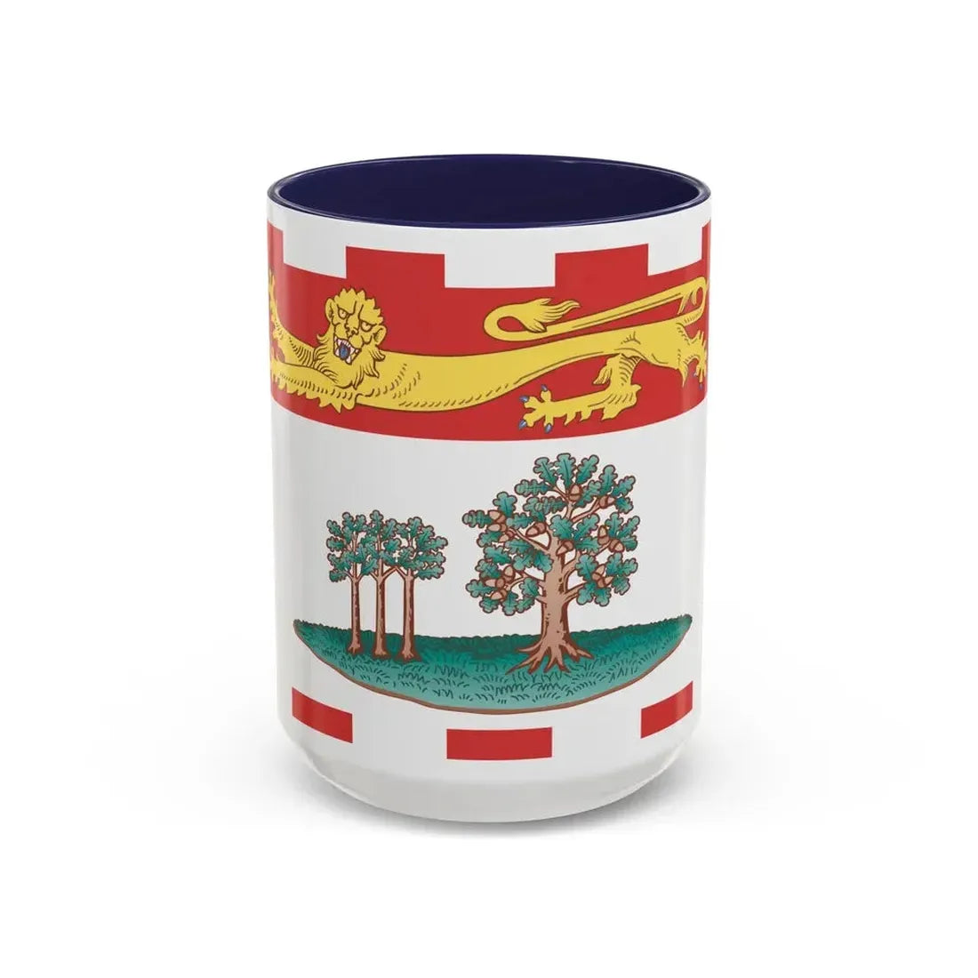 Flag of Prince Edward Island Canada - Accent Coffee Mug 15oz Navy - Go Mug Yourself