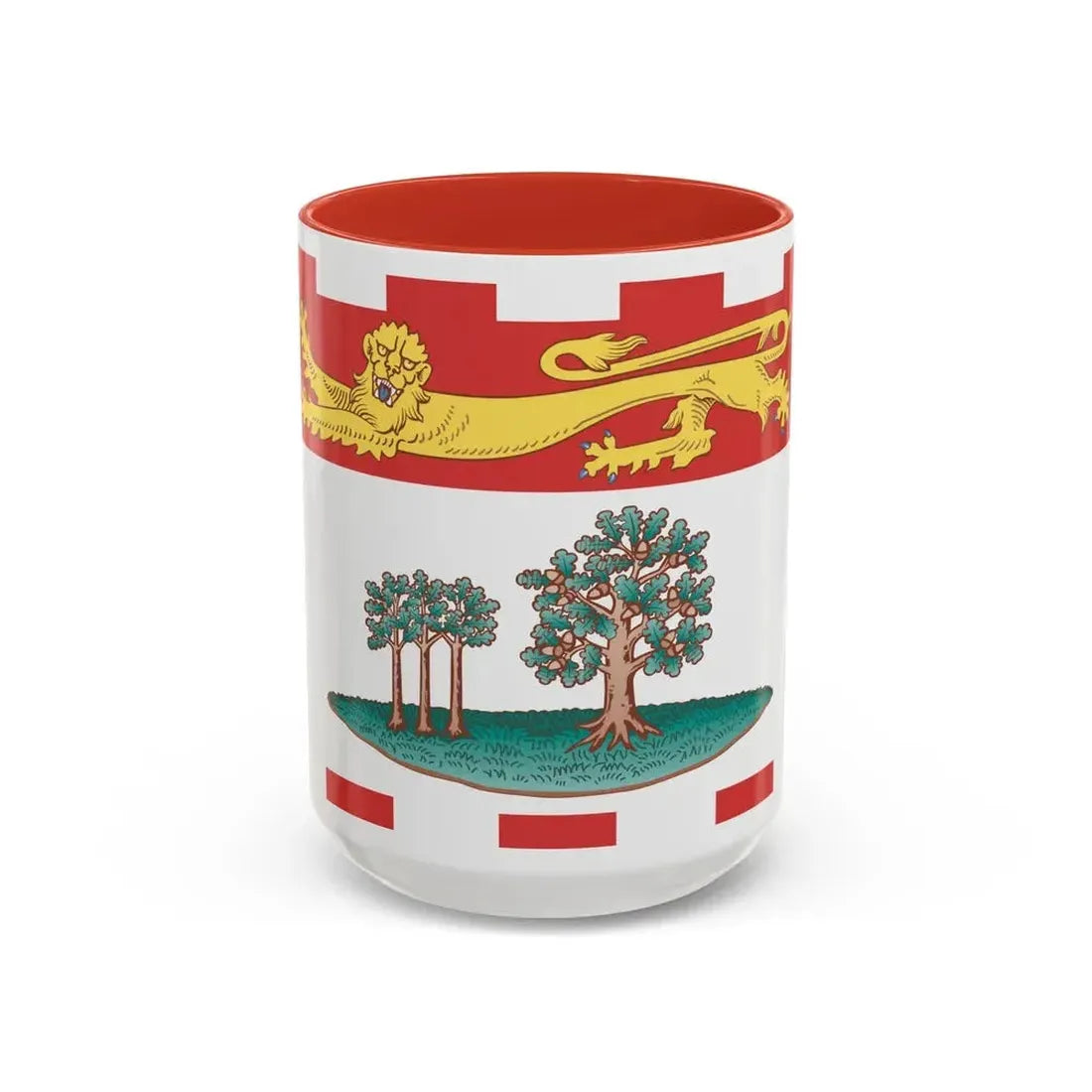 Flag of Prince Edward Island Canada - Accent Coffee Mug 15oz Red - Go Mug Yourself