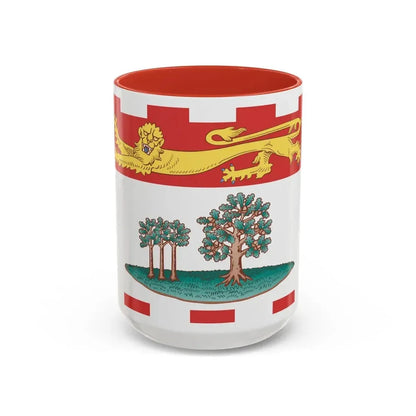 Flag of Prince Edward Island Canada - Accent Coffee Mug 15oz Red - Go Mug Yourself