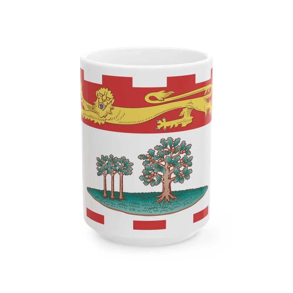 Flag of Prince Edward Island Canada - White Coffee Mug-15oz-Go Mug Yourself