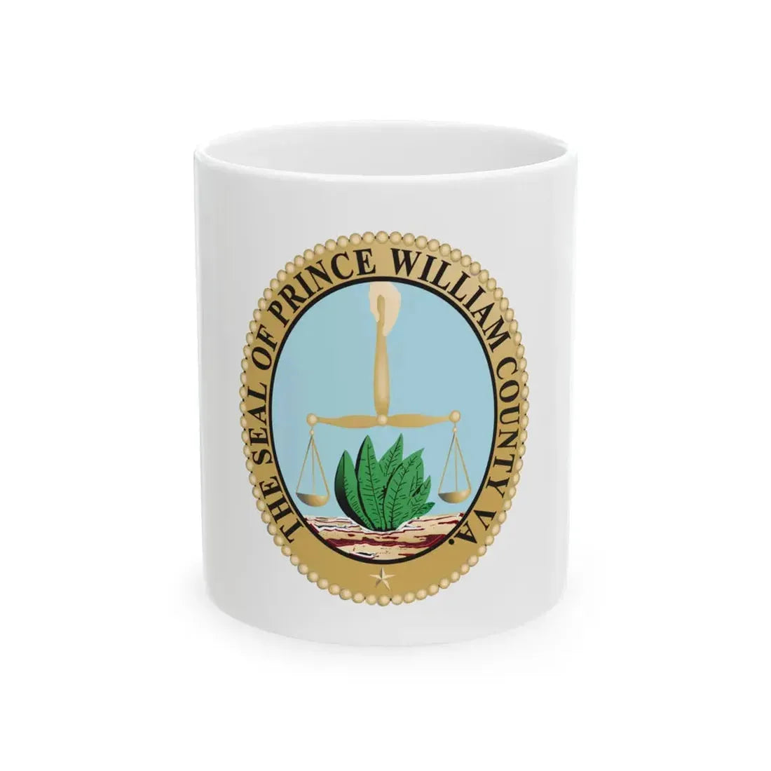 Flag of Prince William County Virginia (United States) White Coffee Mug 11oz - Go Mug Yourself