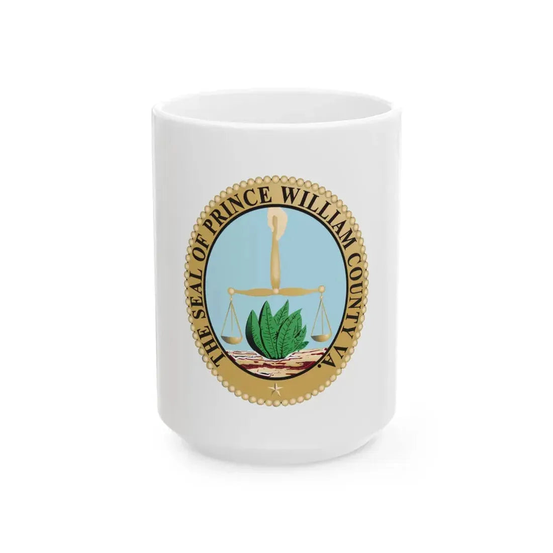 Flag of Prince William County Virginia (United States) White Coffee Mug 15oz - Go Mug Yourself