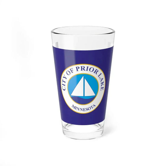Flag of Prior Lake, Minnesota - Pint Glass 16oz 16oz - Go Mug Yourself