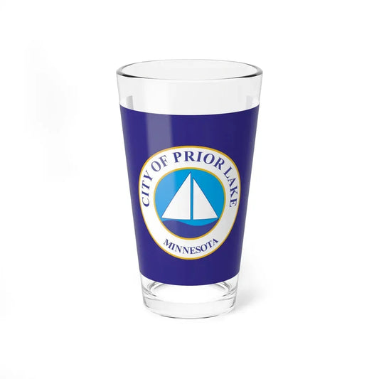 Flag of Prior Lake, Minnesota - Pint Glass 16oz 16oz - Go Mug Yourself