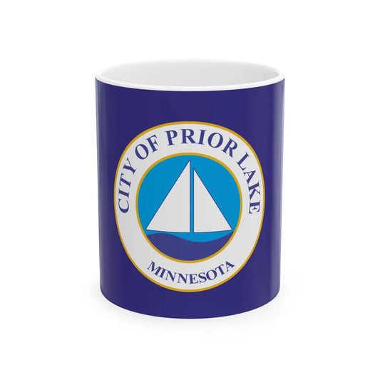 Flag of Prior Lake Minnesota (United States) White Coffee Mug 11oz - Go Mug Yourself