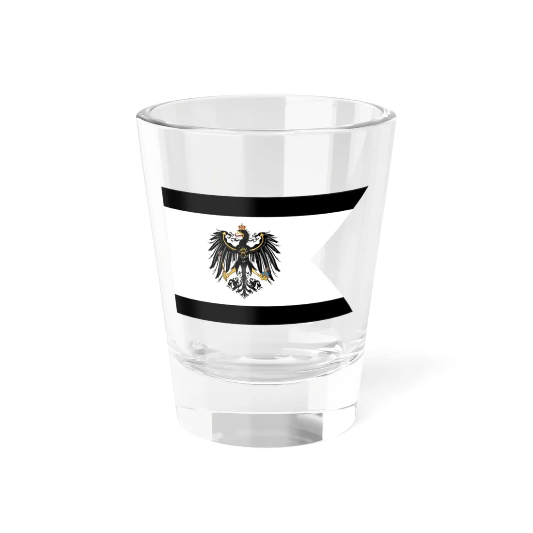 Flag of Prussia Civil Ensign 1892-1918 (Germany) Shot Glass 1.5oz 1.5oz - Go Mug Yourself