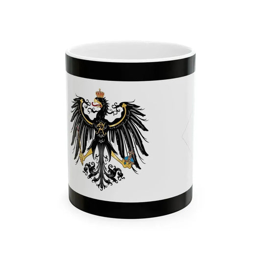 Flag of Prussia Civil Ensign 1892-1918 (Germany) White Coffee Mug 11oz - Go Mug Yourself