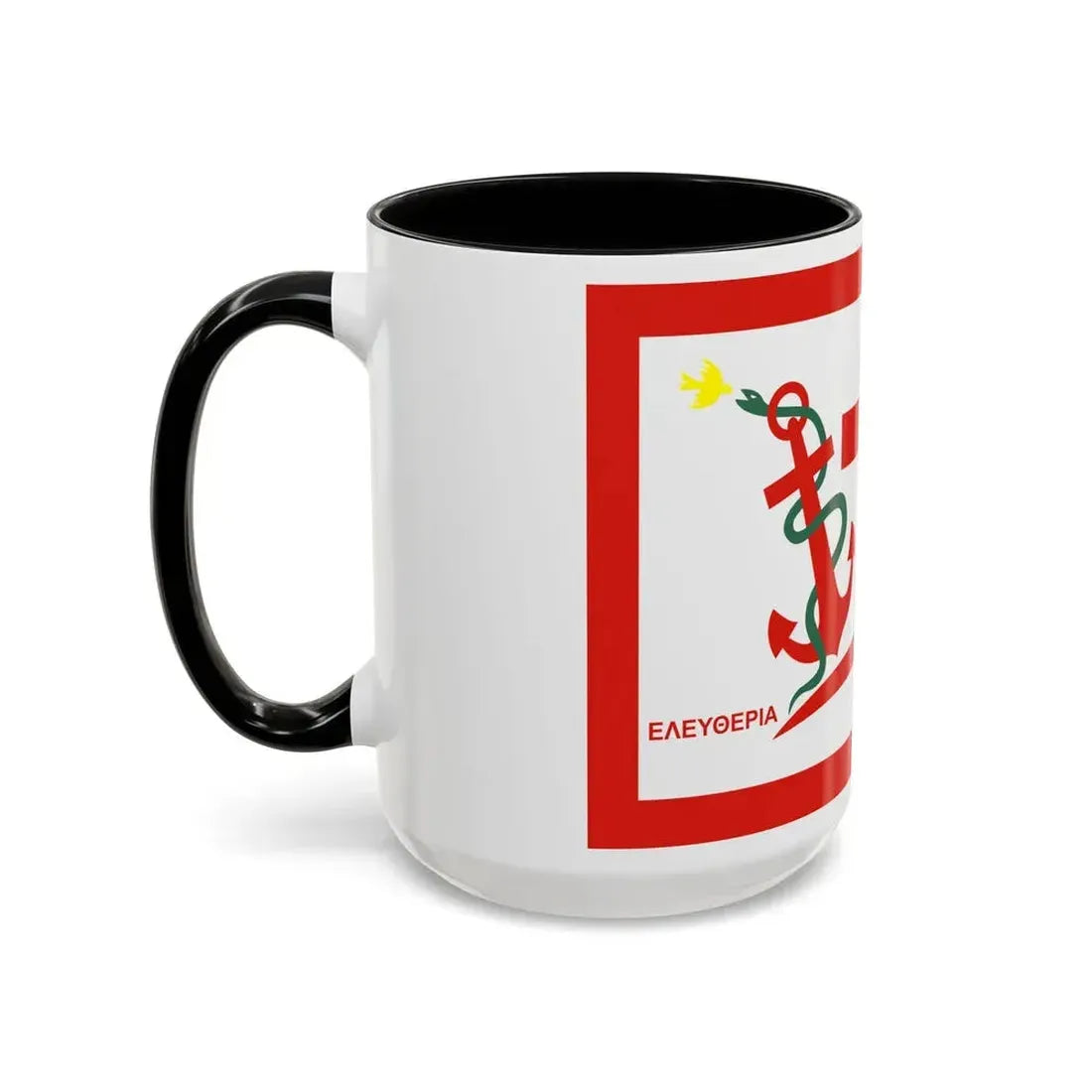 Flag of Psara Greece - Accent Coffee Mug - Go Mug Yourself