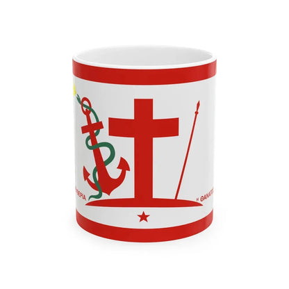 Flag of Psara Greece - White Coffee Mug 11oz - Go Mug Yourself