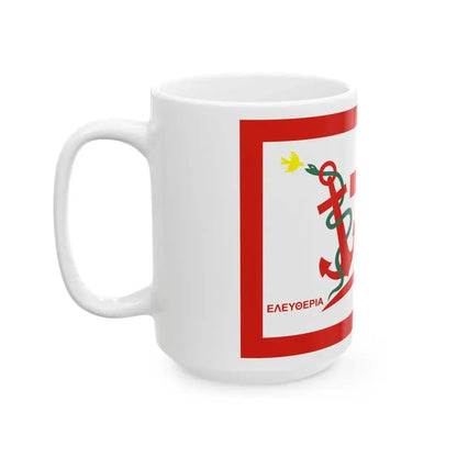 Flag of Psara Greece - White Coffee Mug - Go Mug Yourself