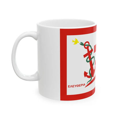 Flag of Psara Greece - White Coffee Mug-Go Mug Yourself