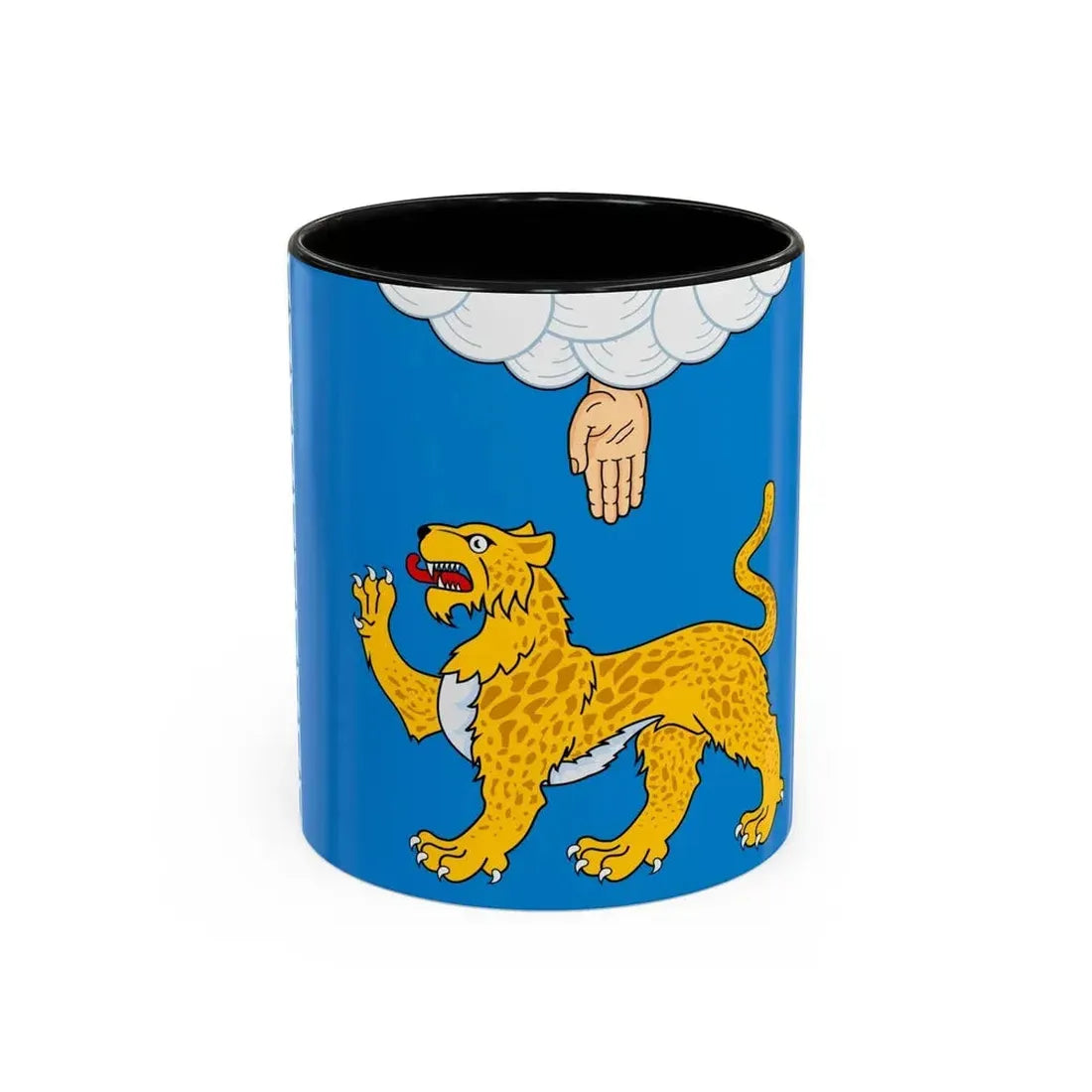 Flag of Pskov Oblast Russia - Accent Coffee Mug 11oz Black - Go Mug Yourself