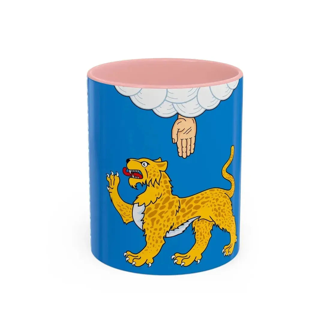 Flag of Pskov Oblast Russia - Accent Coffee Mug 11oz Pink - Go Mug Yourself