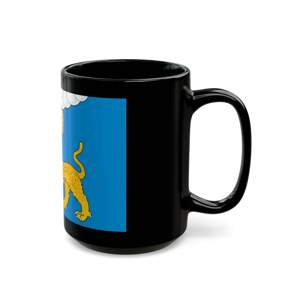 Flag of Pskov Oblast Russia - Black Coffee Mug-Go Mug Yourself