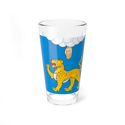 Flag of Pskov Oblast Russia - Pint Glass 16oz 16oz - Go Mug Yourself
