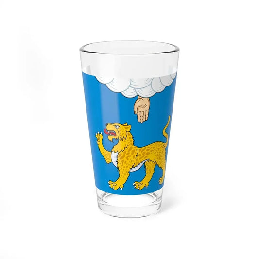 Flag of Pskov Oblast Russia - Pint Glass 16oz 16oz - Go Mug Yourself