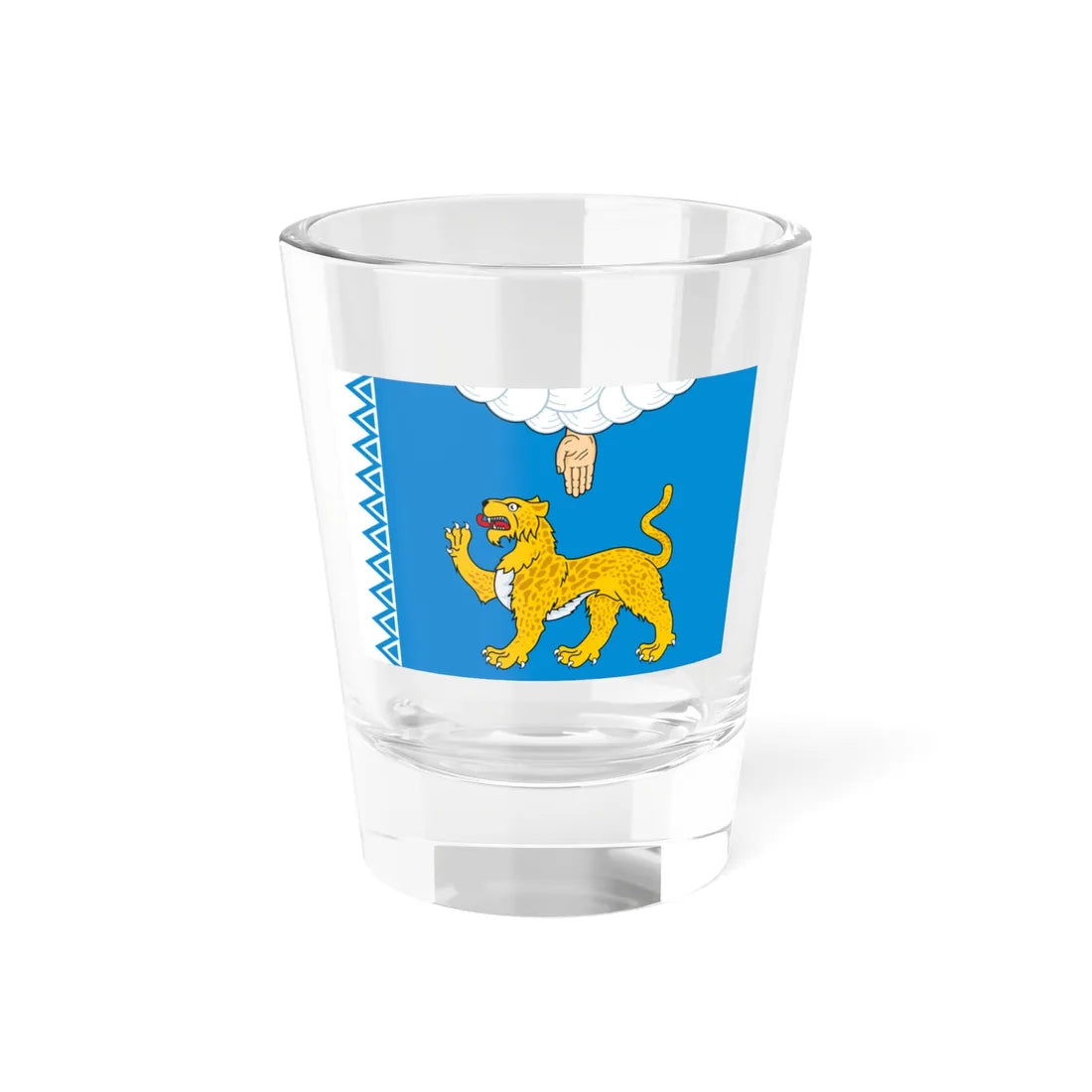Flag of Pskov Oblast (Russia) Shot Glass 1.5oz 1.5oz - Go Mug Yourself