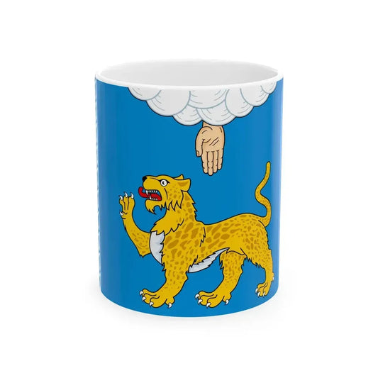 Flag of Pskov Oblast Russia - White Coffee Mug 11oz - Go Mug Yourself