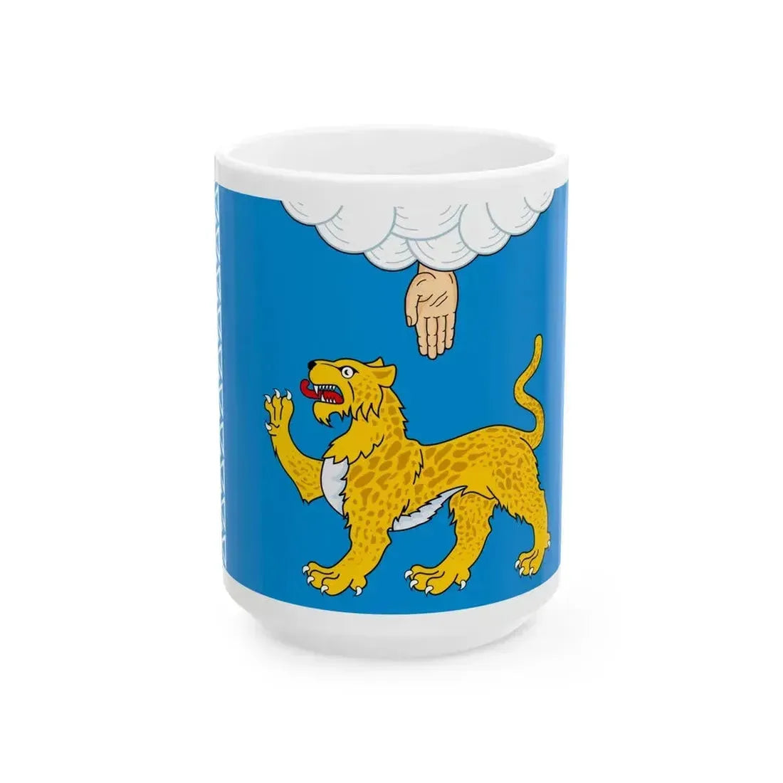 Flag of Pskov Oblast Russia - White Coffee Mug 15oz - Go Mug Yourself