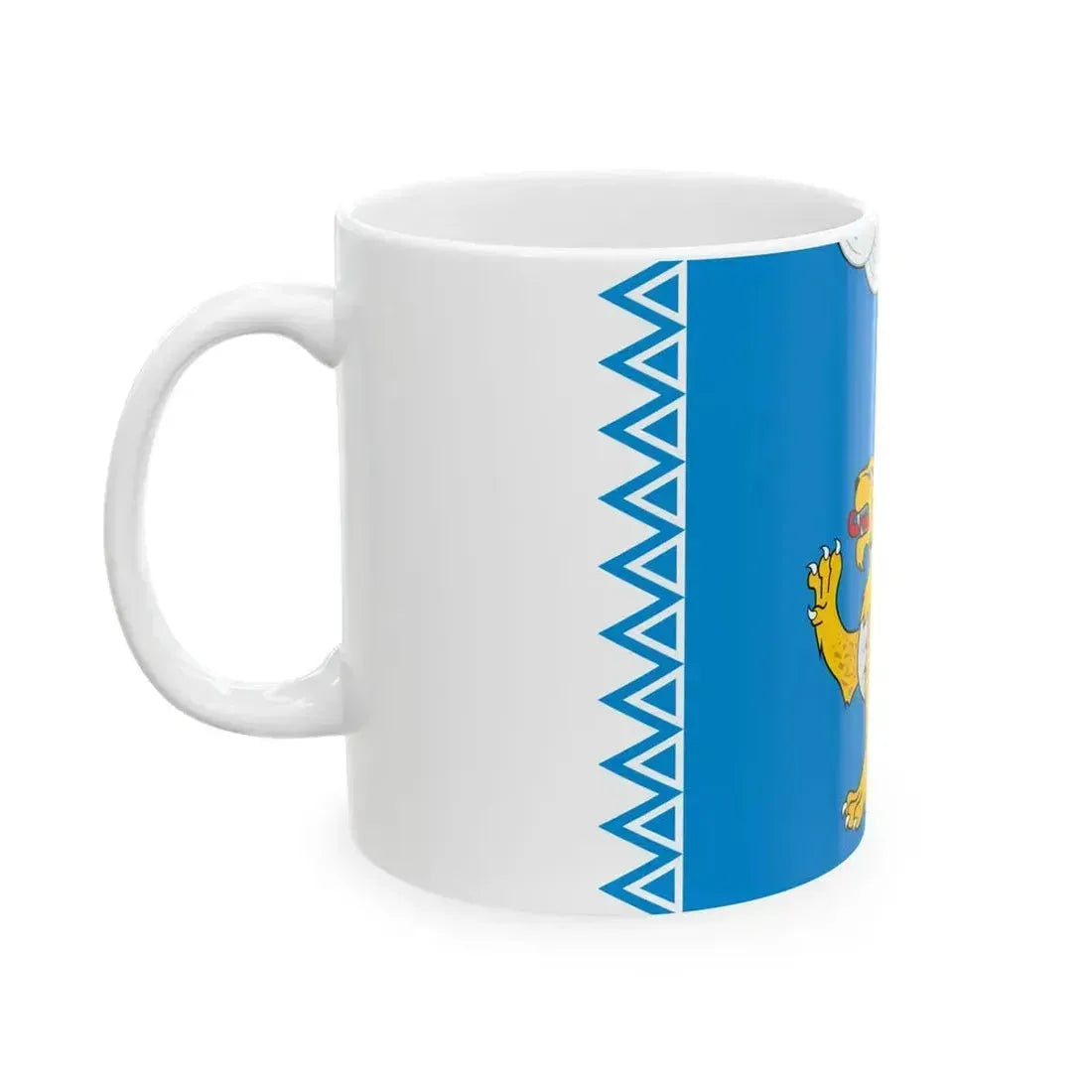 Flag of Pskov Oblast Russia - White Coffee Mug - Go Mug Yourself