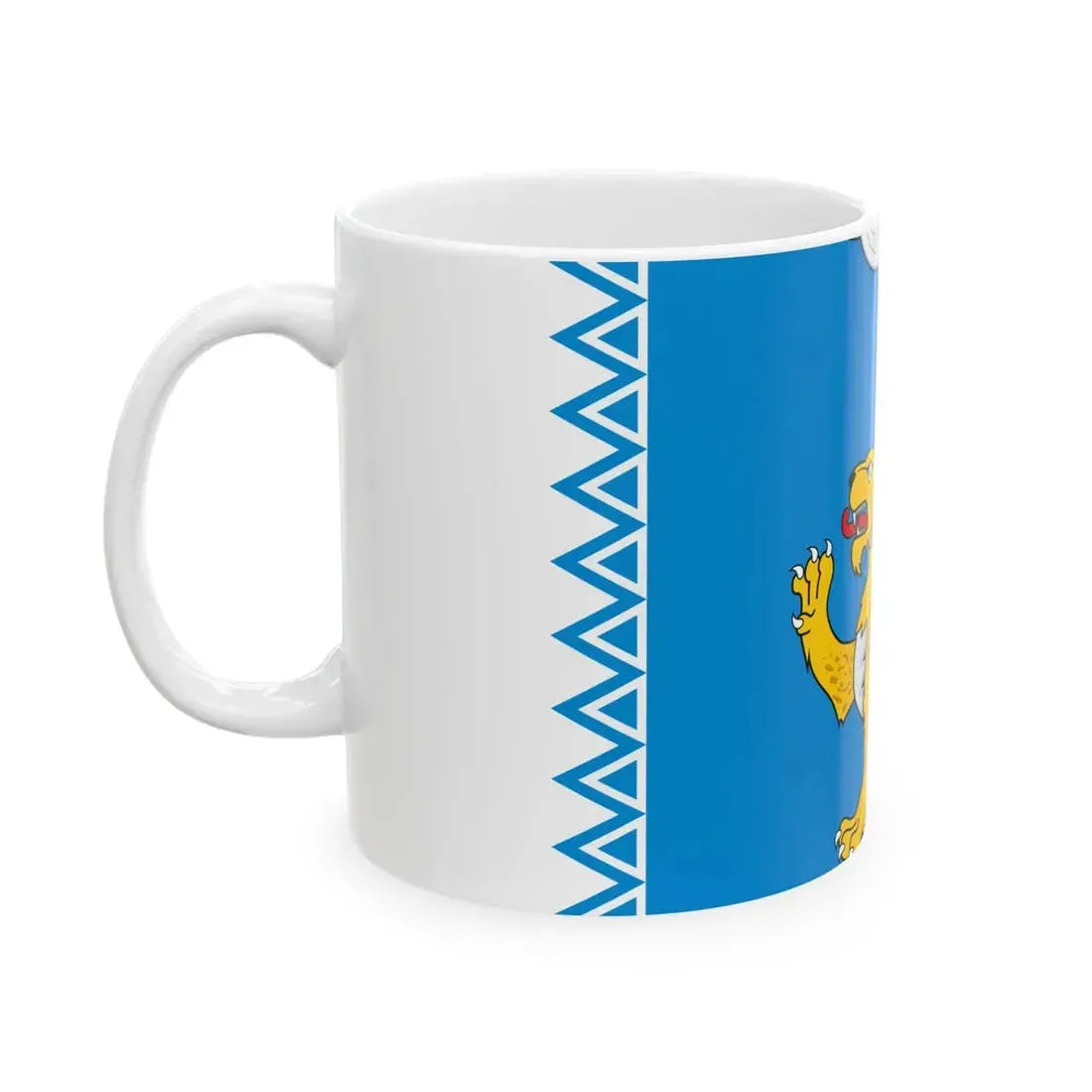 Flag of Pskov Oblast (Russia) White Coffee Mug - Go Mug Yourself