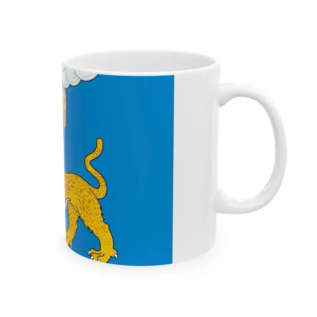 Flag of Pskov Oblast (Russia) White Coffee Mug - Go Mug Yourself